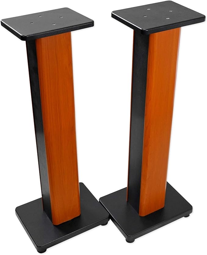 Rockville RHT28C 28" 2-Tone Bookshelf Speaker Stands Surround Sound Home Theater - Image 3