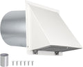 12 Inch Hooded Wall Vent with Screen and Damper, Outdoor Wall Exhaust Cover Cap by JYINCPED