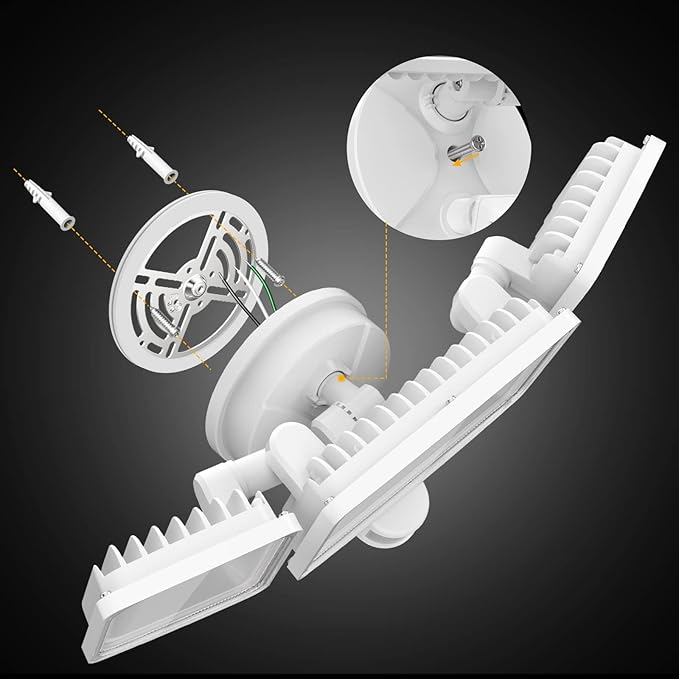 Onforu 2 Pack 100W LED Security Lights Motion Sensor Outdoor, 9000LM Super - Image 8