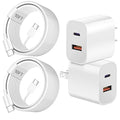 Dual Port A/C Charger for iPhone 17 16 15, Type C Charger Fast Charging Block by WILLTOP