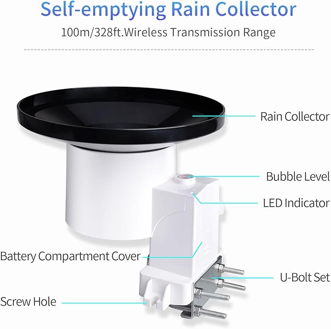 ECOWITT WH5360B Wireless Rain Gauge High Precision Digital 3-in-1 Weather - Image 4