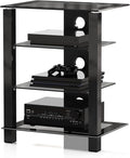 FITUEYES 4-Tier AV Media Cabinet Stand Component Cabinet, Gaming TV Stand and by FITUEYES
