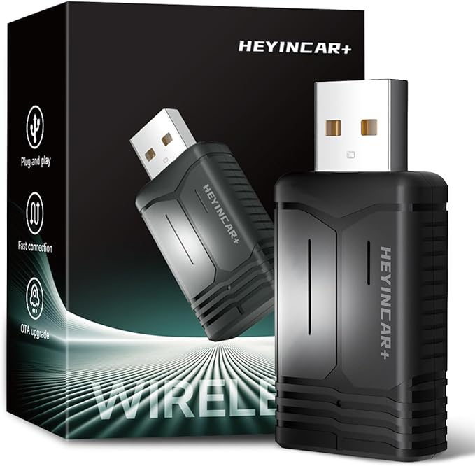 HEYINCAR+ H-Air Wireless CarPlay & Android Auto Adapter, 2025 Upgrade, Plug & by Unknown