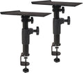 Sound Town 2-Pack Desktop Clamp-On Studio Monitor Speaker Stands by SOUNDTOWN