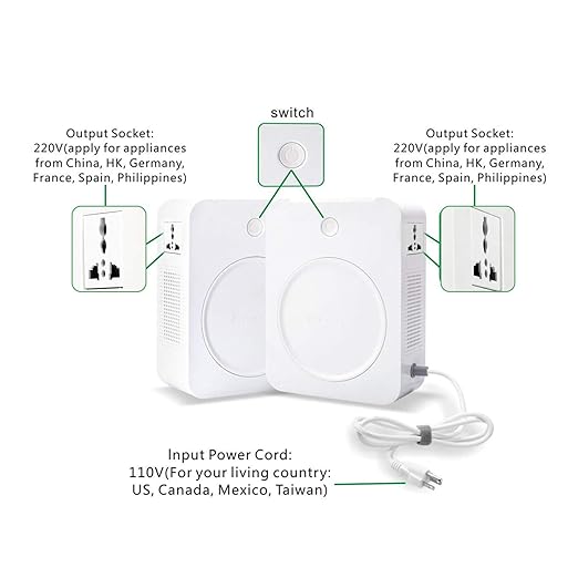 uyoyous 500W Step Up Voltage 110V to 220V Converter Heavy Duty Power Converter - Image 5