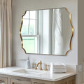 ANDY STAR Bathroom Mirror, 28x36 Inch Brushed Gold Vanity Mirror, Stainless by ANDYSTAR