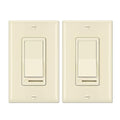 BESTTEN 2 Pack Almond Dimmer Wall Light Switch, Compatible by BESTTEN