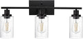WINSHEN Wall Sconce Lighting 3-Light Matte Black Bathroom Vanity Light Fixtures by WINSHENLighting