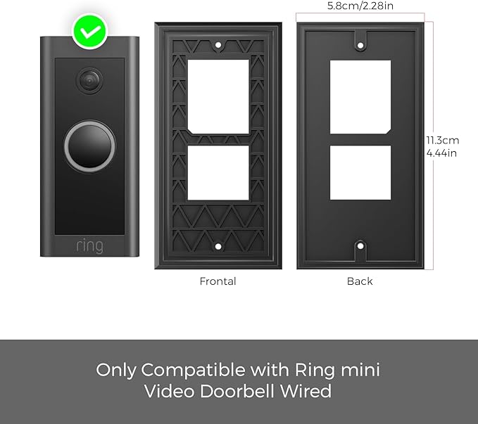 No-Drill Adhesive Mount Ring Video Doorbell Wired 5AT3T5 Apartment Rental - Image 2