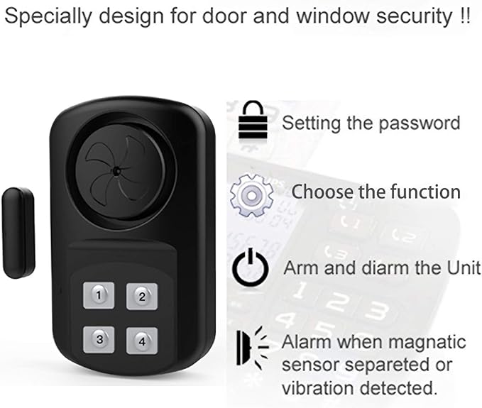 HENDUN Outdoor Door Alarm with Remote Keypad, Waterproof IP67, Inground Pool - Image 4