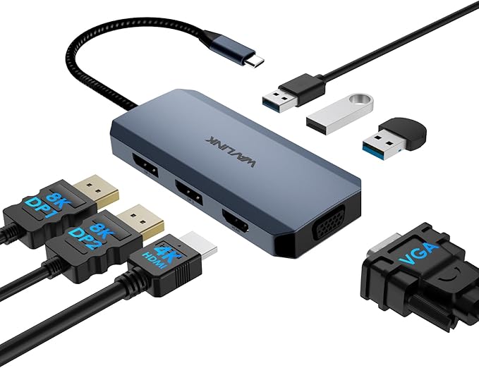 USB C Docking Station Dual DP Monitor, Displayport Docking Station by WAVLINK%C2%AE