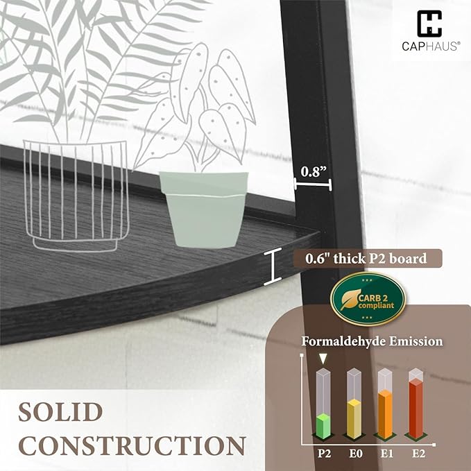CAPHAUS Tall Corner Shelf Stand, 4-Tier Display Shelves, Ladder Corner Wood - Image 3