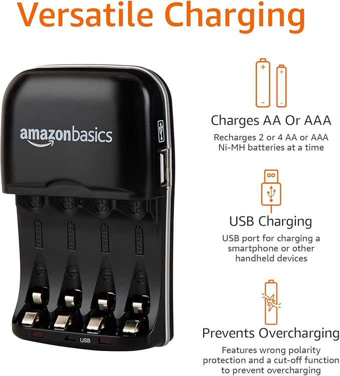 Amazon Basics Rechargeable Battery Charger - Image 4