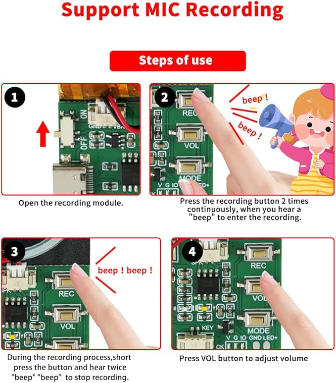 Bluetooth & MIC Recording Audio Sound Module, 8MB Voice Chips - Image 6