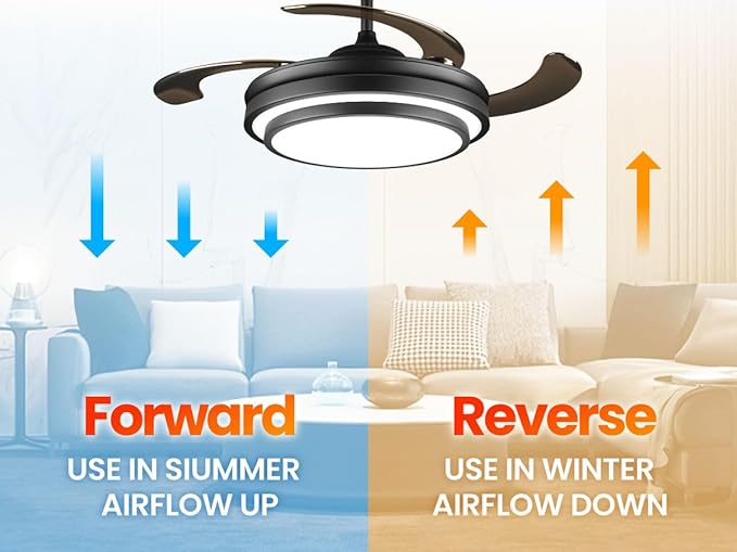 LIGHTIMES 36 Inche Modern Black Ceiling Fan - Image 7