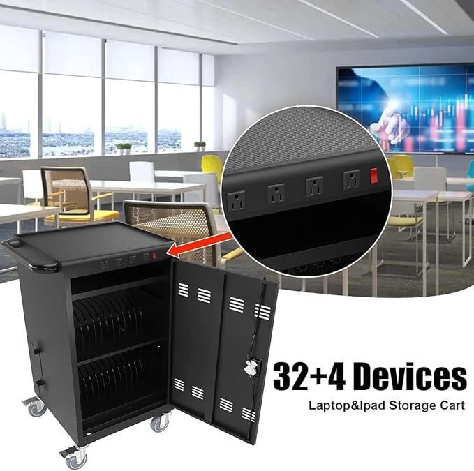 OFLILAK 36-Device Mobile Charging Cart - Image 5