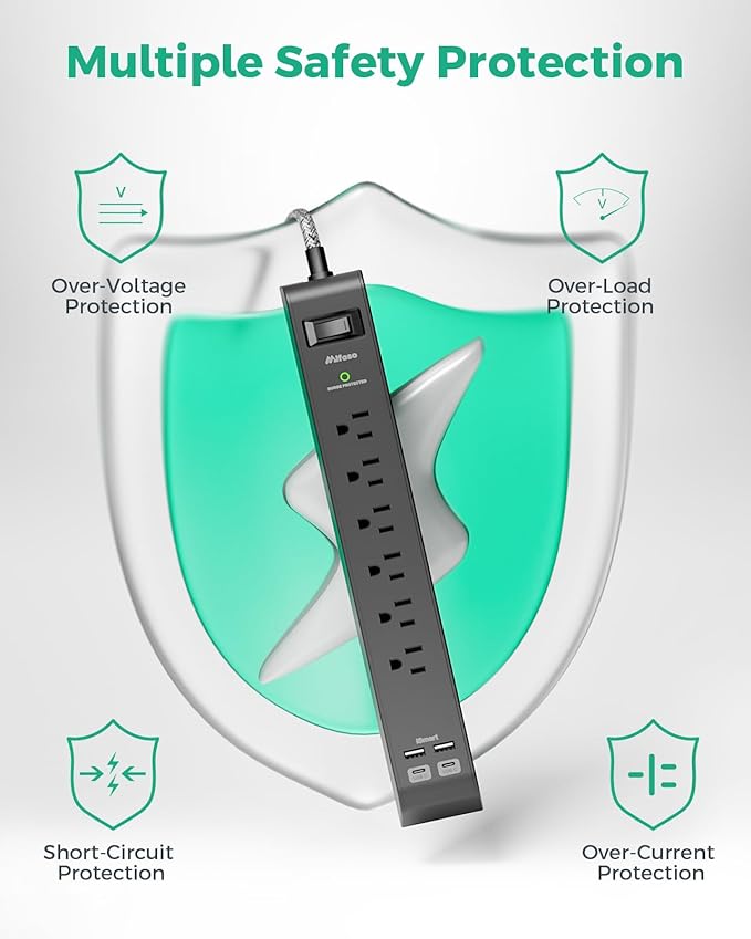 2 Pack Surge Protector Power Strip - Image 7