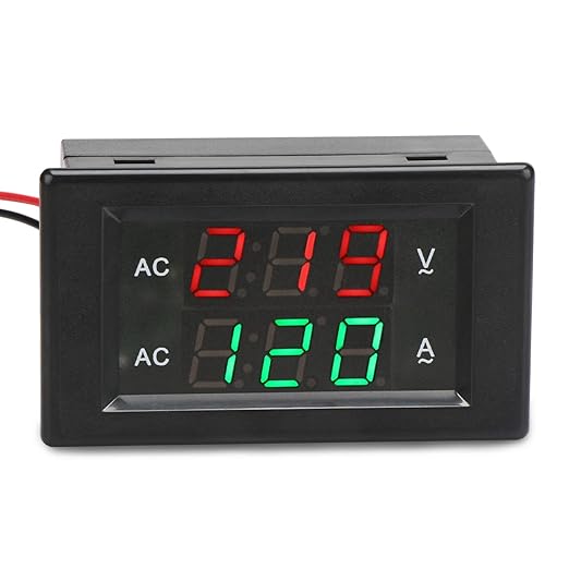 DROK Volt Amp Meter, AC 500V 200A Digital Voltmeter Ammeter Panel, 0.39 Inches - Image 2