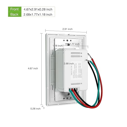 PIR Motion Sensor Light Switch, Occupancy Sensor Switch | 5Amp | Sigle-Pole | - Image 3