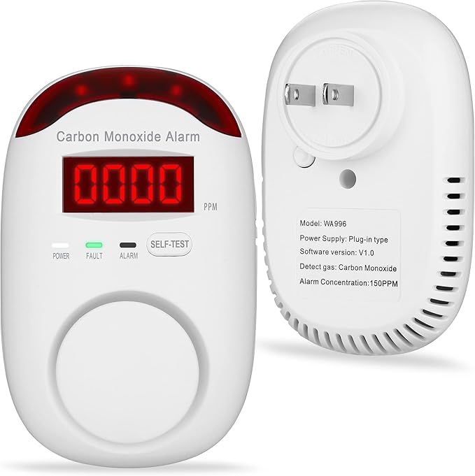Carbon Monoxide Detector Plug in by HembisenSafetyProducts