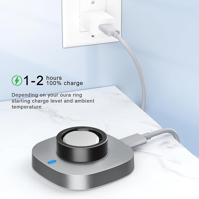 ZOOROO Charger Compatible with Oura Ring Gen 3 Size 12, Fast Charging Dock with - Image 3