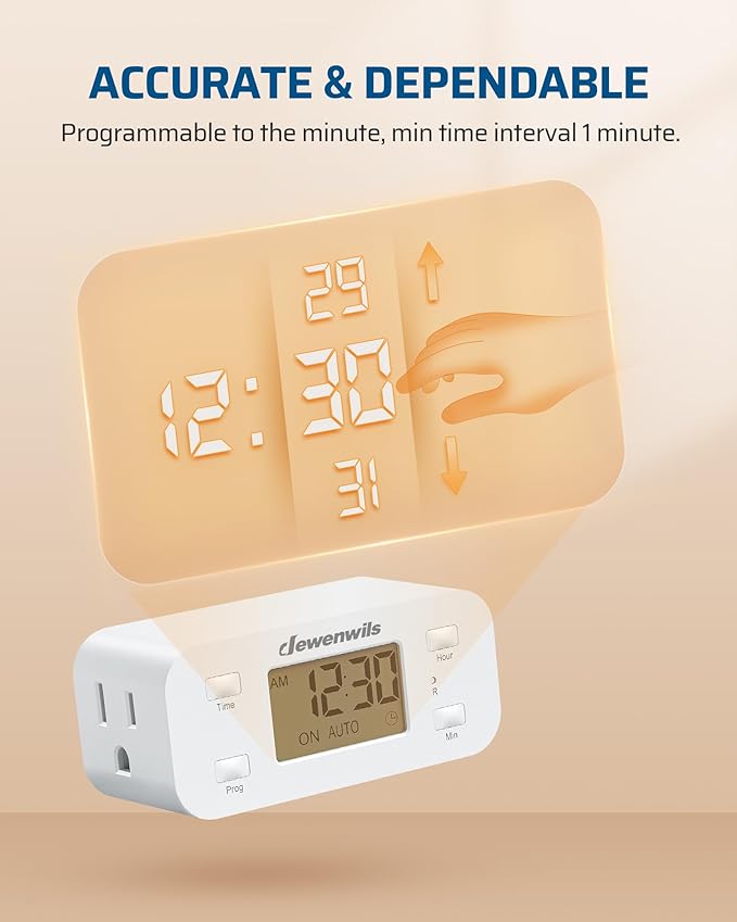 DEWENWILS 24 Hour Programmable Digital Timer Outlet, Timers - Image 5