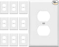ENERLITES Mid-Size Duplex Receptacle Outlet Wall Plate, Electrical Outlet by Enerlites