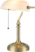 Newrays Traditional Glass Bankers Desk Lamp by Newrays