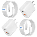 Dual Port USB A/C Charger for iPhone 17 16 Pro 10FT Woven USB C Fast Cable by WILLTOP