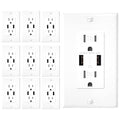 EverElectrix 10 Pack 4.8A Wall Outlet by EverElectrix