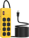 Heavy Duty Power Strip, Industrial Heavy Metal Case Surge Protector, 8 AC by Jgstkcity