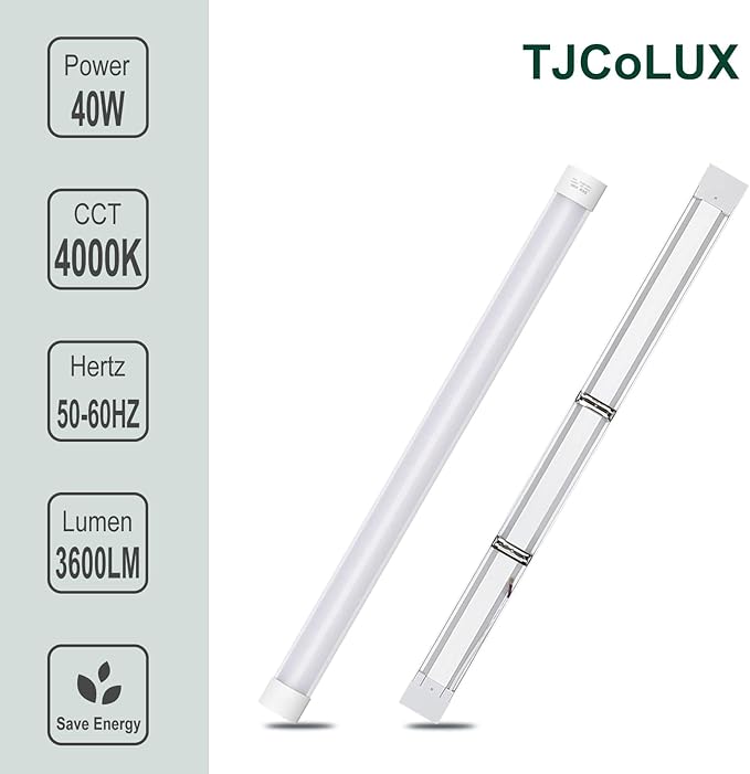 colmeguna 1 Packs 4FT LED Batten Light, Ultra-Thin Slim Ceiling Surface Mounted - Image 3