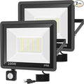 YANYCN 2 Pack 100W LED Motion Sensor Flood Light, Dusk to Dawn, IP66 Waterproof by YANYCN
