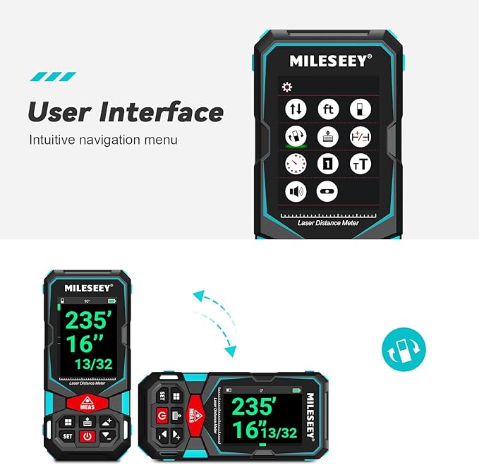 Laser Measurement Tool, MiLESEEY 330Ft Multifunctional Laser Measure - Image 6