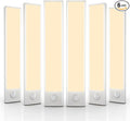 6 Pack Under Cabinet Lighting Wireless, 40 LED Rechargeable Battery Motion by BuyNow