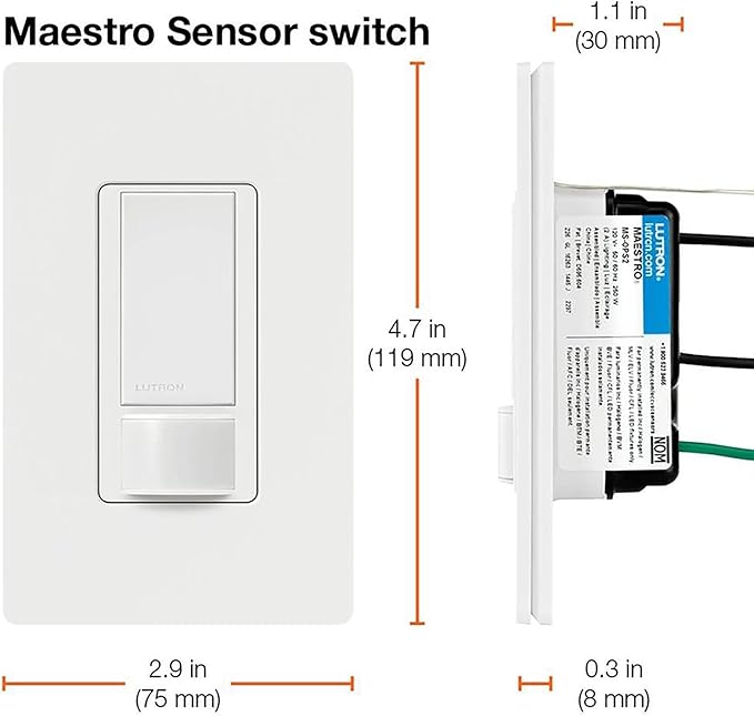 Lutron Maestro Motion Sensor Light Switch Indoor - Image 2