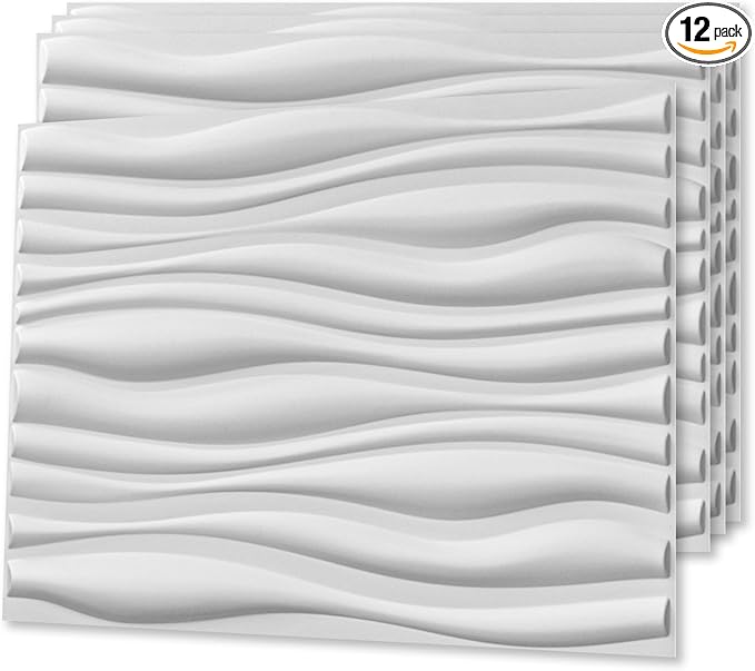 Art3d Decorative 3D Wall Panel, 32 Sq.FT PVC Interior Wall Decor by Art3d