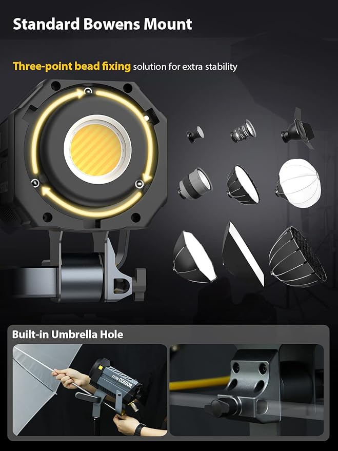 Video Light, COLBOR CL220M LITE 220W Continuous Output Lighting 2700-6500K - Image 8