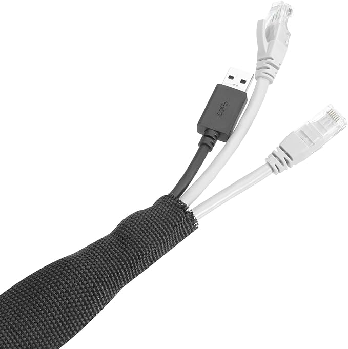 MECCANIXITY Braided Cable Sleeves Heat Shrinkable Fabric Sleeving, 5/16" 33ft - Image 5
