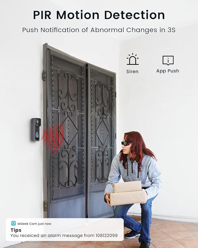 ieGeek 2K Wireless Doorbell Camera No Subscription - Image 5