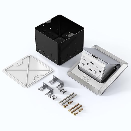 KYHSHJ 4.8A USB Chargers Pop Up Floor Waterproof Electrical Outlet Receptacle - Image 6