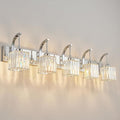FDPBY Crystal Vanity Lights 5-Light Chrome Bathroom Vanity Lights Modern by FDPBY