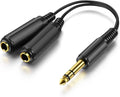 ICESPRING 1/4" 6.35mm Stereo Plug/Male to Dual 1/4" 6.35mm Jack/Female Splitter by OBVIS