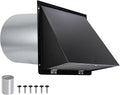8 inch Hooded Wall Vent with Screen and Damper, Wall Vent Cover Exhaust Vent by JYINCPED
