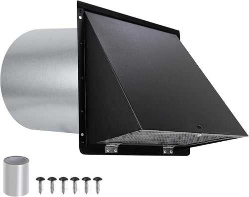10 Inch Wall Vent Cover, Exhaust Vent Hooded Wall Vent by JYINCPED