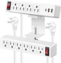 Desk Clamp Power Strip with PD20W USB-C, 2 in 1 Dual Layer Under Desk Power by VILONG