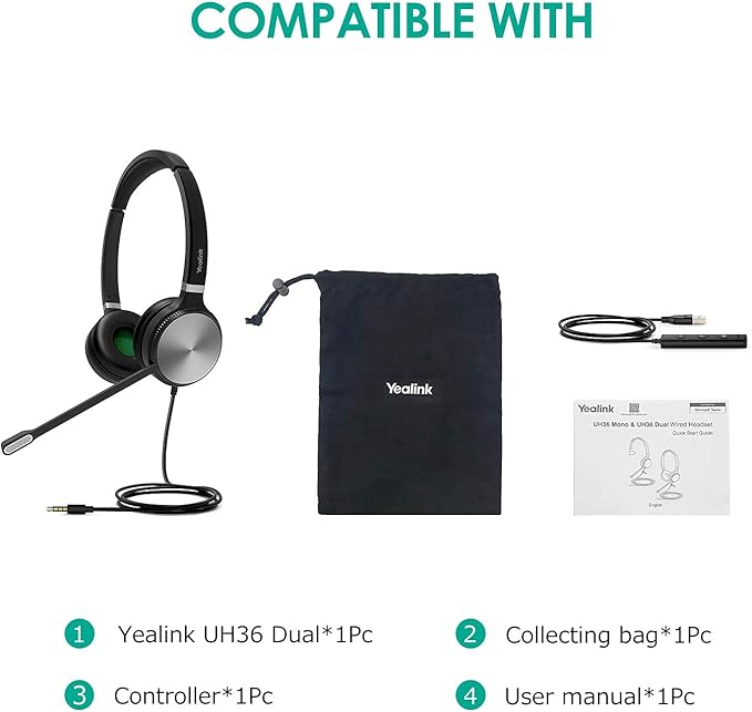 Yealink UH36 Professional USB Headset Wired Headphones - Image 6