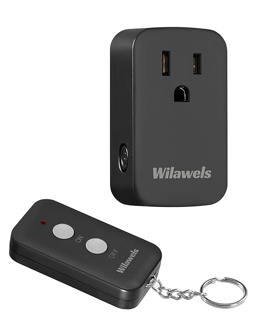 Remote Control Outlet Plug Wireless On Off Power Switch, Programmable, 100ft RF by Wilawels