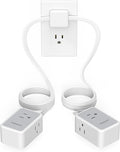 TESSAN Twin Extension Cord 12 FT, Double Ended Flat Plug Surge Protector Power by TESSAN