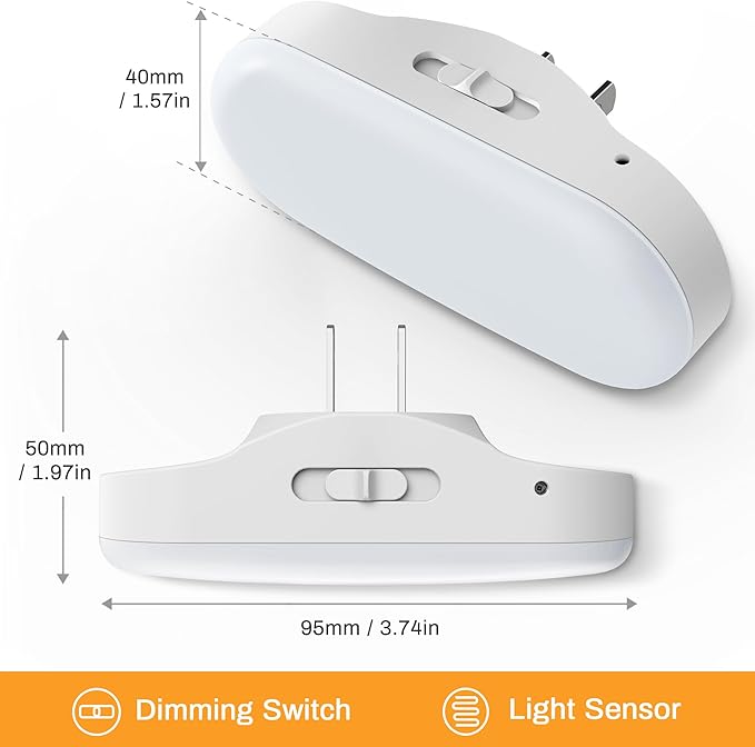 DORESshop Amber Night Lights Plug into Wall, Dusk to Dawn Night Light 4Pack - Image 7